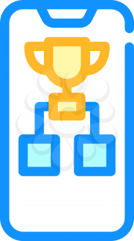championship mobile app color icon vector. championship mobile app sign. isolated symbol illustration
