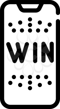win smartphone screen line icon vector. win smartphone screen sign. isolated contour symbol black illustration
