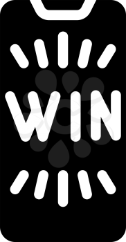 win smartphone screen glyph icon vector. win smartphone screen sign. isolated contour symbol black illustration