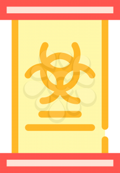 capsule for storing dangerous viruses color icon vector. capsule for storing dangerous viruses sign. isolated symbol illustration