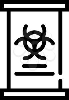 capsule for storing dangerous viruses line icon vector. capsule for storing dangerous viruses sign. isolated contour symbol black illustration