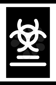capsule for storing dangerous viruses glyph icon vector. capsule for storing dangerous viruses sign. isolated contour symbol black illustration