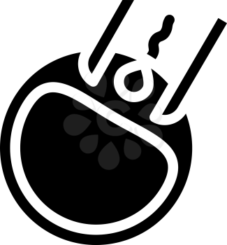 artificial insemination glyph icon vector. artificial insemination sign. isolated contour symbol black illustration