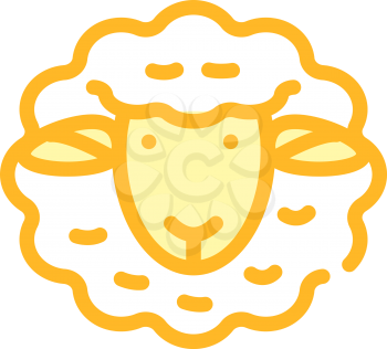 dolly sheep clone color icon vector. dolly sheep clone sign. isolated symbol illustration