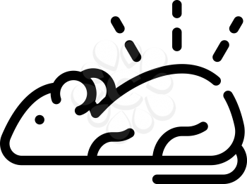 luminous mouse line icon vector. luminous mouse sign. isolated contour symbol black illustration