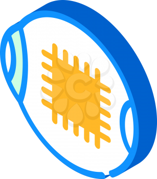 microchip for good eye vision isometric icon vector. microchip for good eye vision sign. isolated symbol illustration