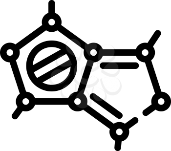 molecular structure line icon vector. molecular structure sign. isolated contour symbol black illustration