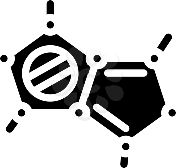molecular structure glyph icon vector. molecular structure sign. isolated contour symbol black illustration