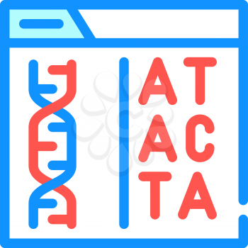 decoding dna code color icon vector. decoding dna code sign. isolated symbol illustration