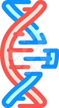 dna code color icon vector. dna code sign. isolated symbol illustration