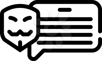 anonymous review line icon vector. anonymous review sign. isolated contour symbol black illustration