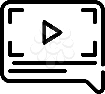 video review line icon vector. video review sign. isolated contour symbol black illustration