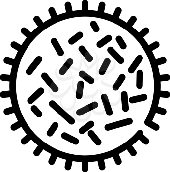 unhealthy bacteria line icon vector. unhealthy bacteria sign. isolated contour symbol black illustration