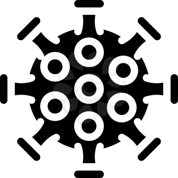 influenza virus glyph icon vector. influenza virus sign. isolated contour symbol black illustration