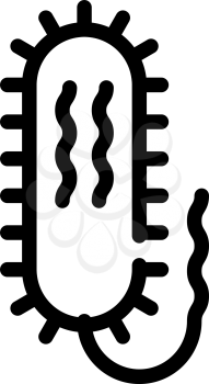 vibrio cholerae line icon vector. vibrio cholerae sign. isolated contour symbol black illustration