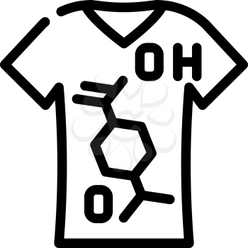 waterproof fabric t-shirt line icon vector. waterproof fabric t-shirt sign. isolated contour symbol black illustration