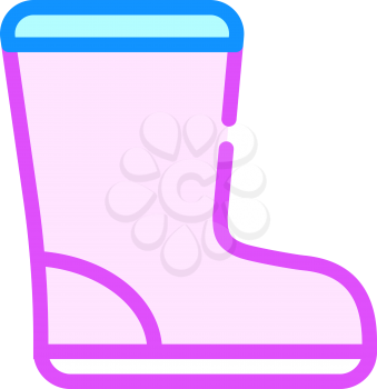 waterproof boot color icon vector. waterproof boot sign. isolated symbol illustration