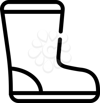 waterproof boot line icon vector. waterproof boot sign. isolated contour symbol black illustration