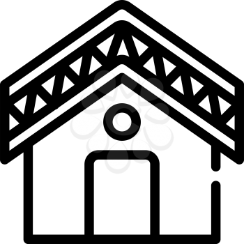 building roof waterproof line icon vector. building roof waterproof sign. isolated contour symbol black illustration