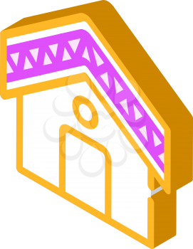 building roof waterproof isometric icon vector. building roof waterproof sign. isolated symbol illustration