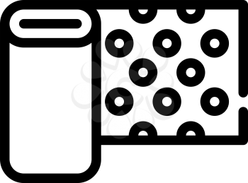 waterproof wallpaper line icon vector. waterproof wallpaper sign. isolated contour symbol black illustration