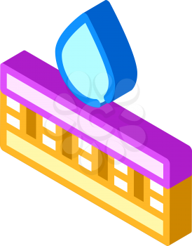 waterproof layer water drop isometric icon vector. waterproof layer water drop sign. isolated symbol illustration