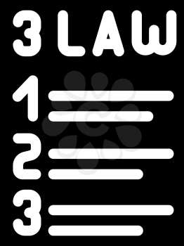 isaac asimov 3 laws of robotics glyph icon vector. isaac asimov 3 laws of robotics sign. isolated contour symbol black illustration