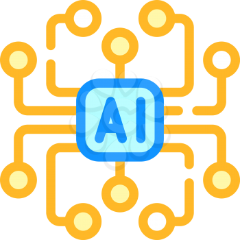 artificial intelligence ai scheme color icon vector. artificial intelligence ai scheme sign. isolated symbol illustration