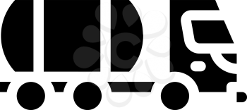 liquid transportation truck glyph icon vector. liquid transportation truck sign. isolated contour symbol black illustration