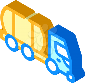 liquid transportation truck isometric icon vector. liquid transportation truck sign. isolated symbol illustration
