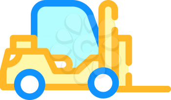 forklift car color icon vector. forklift car sign. isolated symbol illustration