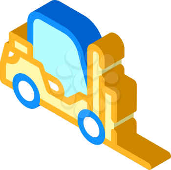 forklift car isometric icon vector. forklift car sign. isolated symbol illustration