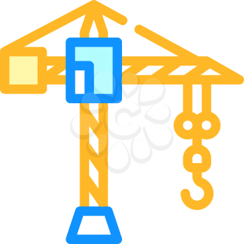construction crane color icon vector. construction crane sign. isolated symbol illustration