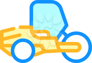 road roller color icon vector. road roller sign. isolated symbol illustration