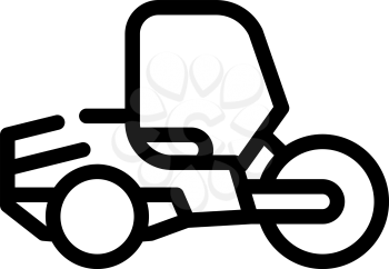 road roller line icon vector. road roller sign. isolated contour symbol black illustration