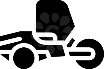 road roller glyph icon vector. road roller sign. isolated contour symbol black illustration