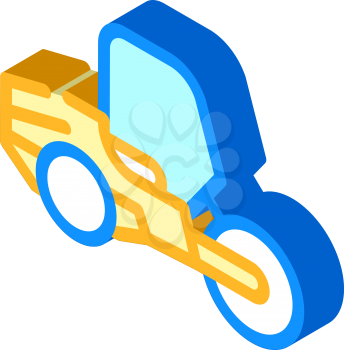 road roller isometric icon vector. road roller sign. isolated symbol illustration