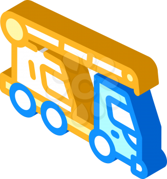 mobile crane isometric icon vector. mobile crane sign. isolated symbol illustration