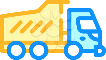 dumper truck color icon vector. dumper truck sign. isolated symbol illustration