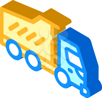dumper truck isometric icon vector. dumper truck sign. isolated symbol illustration