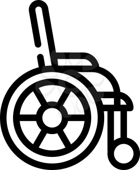 wheel chair line icon vector. wheel chair sign. isolated contour symbol black illustration