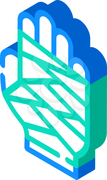 dandaged arm isometric icon vector. dandaged arm sign. isolated symbol illustration
