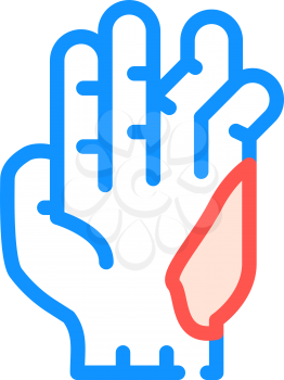 displaced fracture color icon vector. displaced fracture sign. isolated symbol illustration