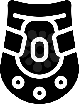 neck brace glyph icon vector. neck brace sign. isolated contour symbol black illustration