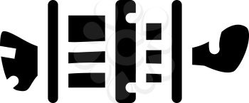 Ilizarov apparatus glyph icon vector. Ilizarov apparatus sign. isolated contour symbol black illustration