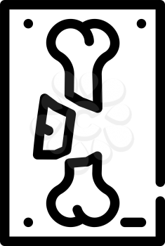 broken bone x-ray line icon vector. broken bone x-ray sign. isolated contour symbol black illustration