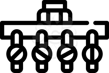 irrigation pipeline system line icon vector. irrigation pipeline system sign. isolated contour symbol black illustration