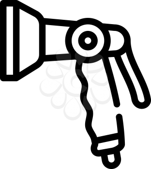 pistol spray watering line icon vector. pistol spray watering sign. isolated contour symbol black illustration