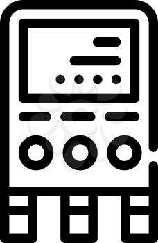 gauge manifold measuring equipment line icon vector. gauge manifold measuring equipment sign. isolated contour symbol black illustration