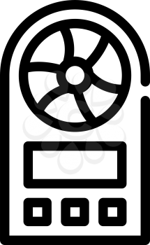 anemometer measuring equipment line icon vector. anemometer measuring equipment sign. isolated contour symbol black illustration